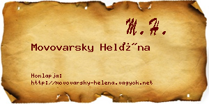 Movovarsky Heléna névjegykártya